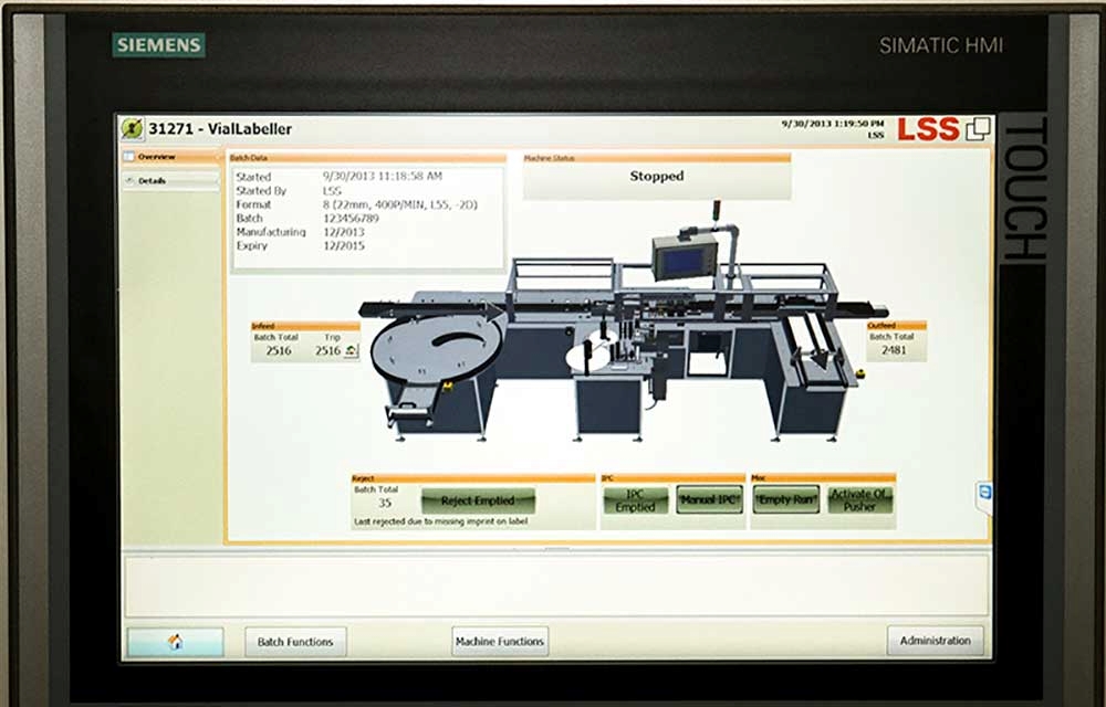 Vial labelling, automatic labelling solutions